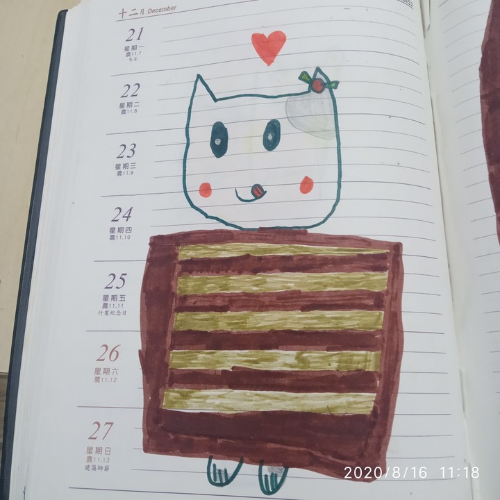 6歲姪女的畫作