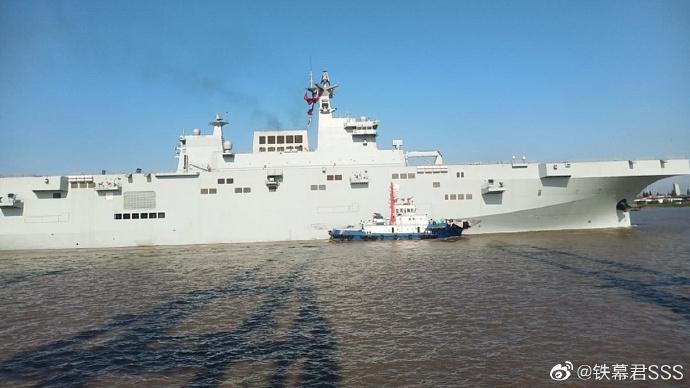 威武雄壯！075首舰首次海试归来！[威武]，历时19天左右