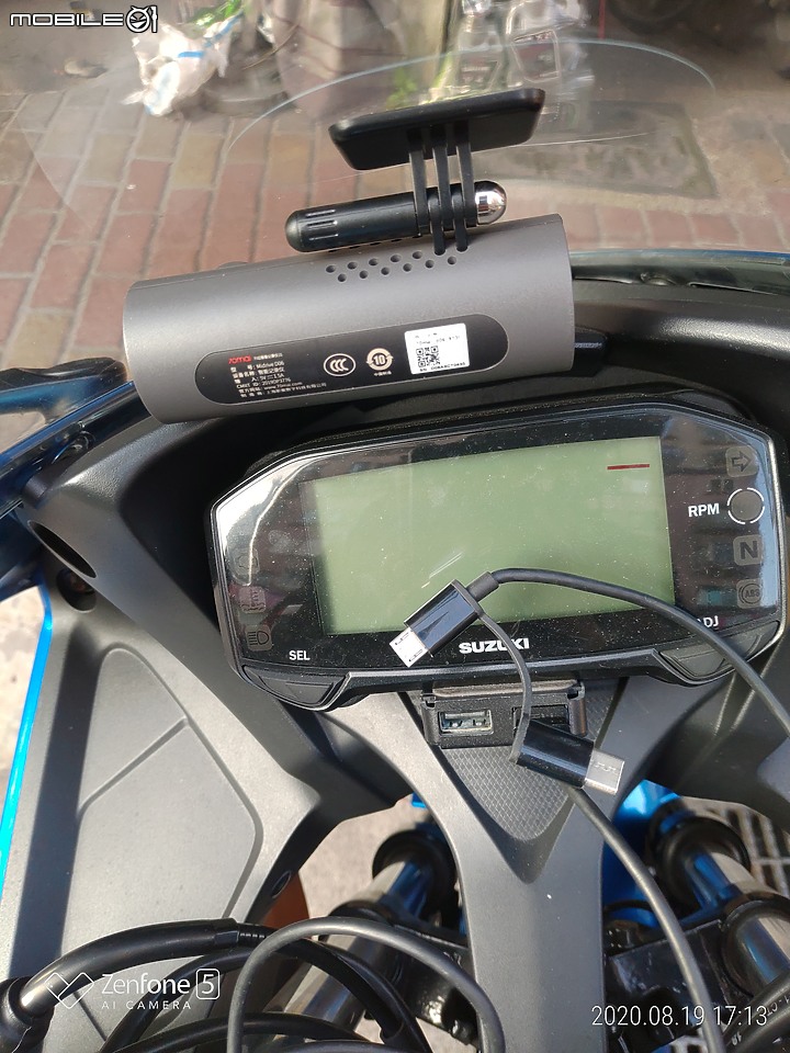70邁行車記錄器1S（汽車行車記錄器裝在機車上）