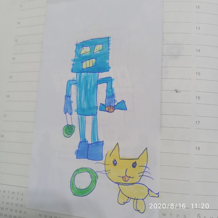 6歲姪女的畫作