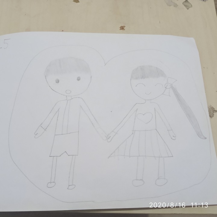 6歲姪女的畫作