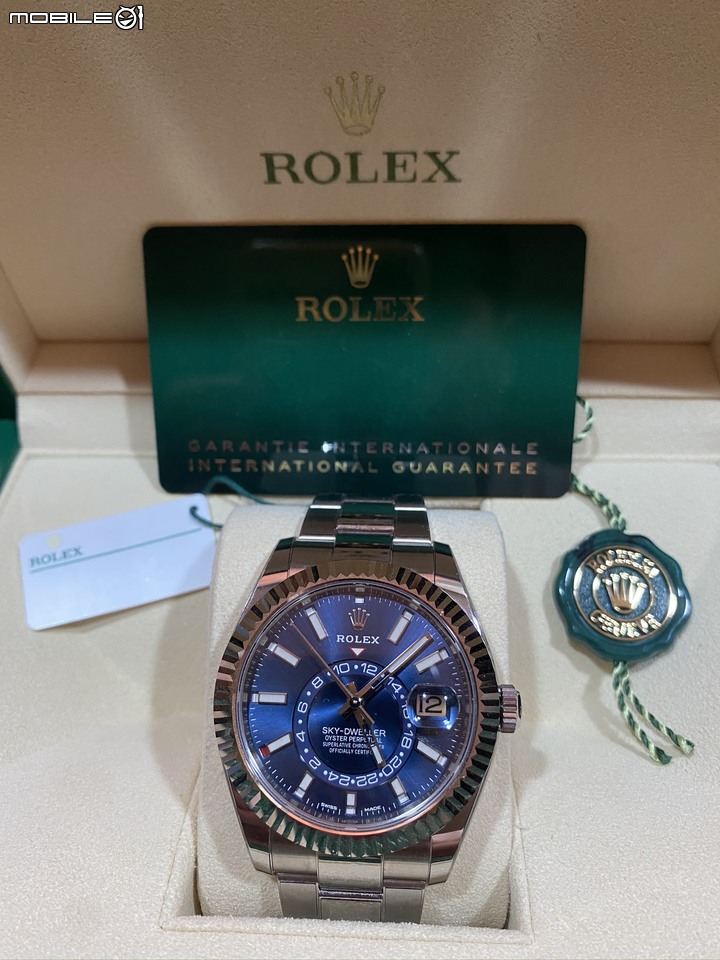 點我看大圖 付清節之犒賞腕錶 Sky-Dweller 326934,藍藍的開箱