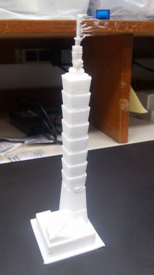 3D列印 1/500 的台北101、東京鐵塔、世貿大樓