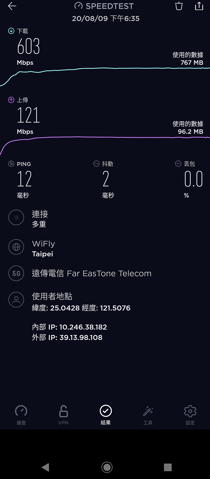 捷運綠線5G實測