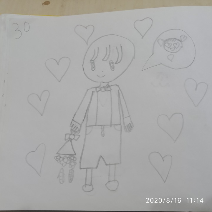 6歲姪女的畫作