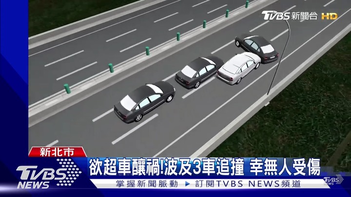 三寶？國三樹林段BMW女駕駛超車未抓準距離釀三車連環撞