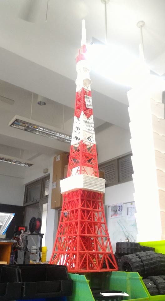 3D列印 1/500 的台北101、東京鐵塔、世貿大樓