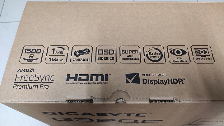 【送修】Gigabyte G32QC - 32吋曲面 FreeSync 165Hz