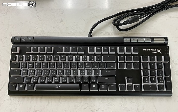質感提升RGB透光雙色布丁鍵帽 HyperX Alloy Elite 2 機械鍵盤 簡單開箱