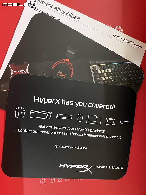 質感提升RGB透光雙色布丁鍵帽 HyperX Alloy Elite 2 機械鍵盤 簡單開箱