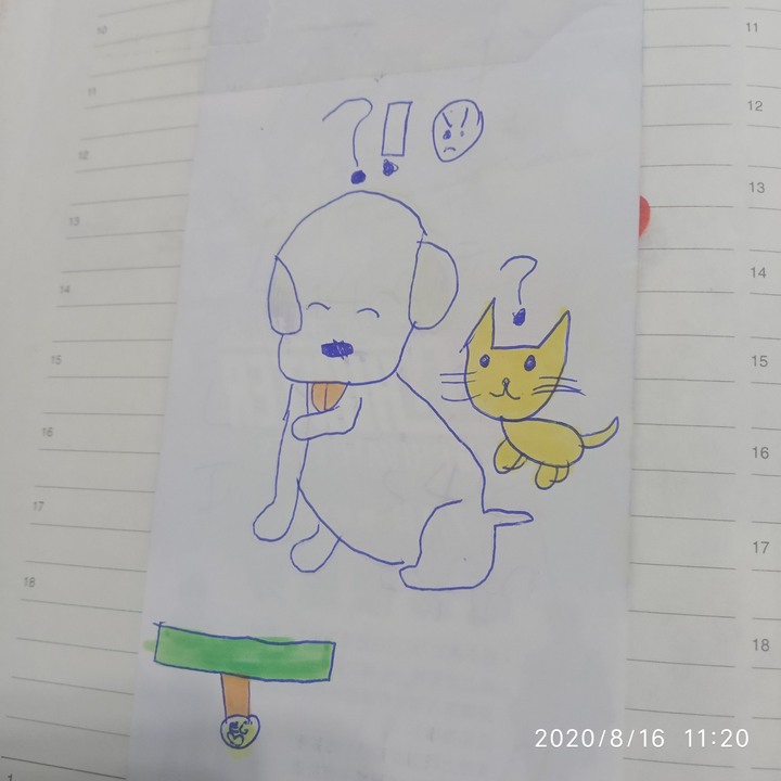 6歲姪女的畫作