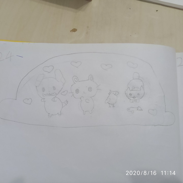 6歲姪女的畫作