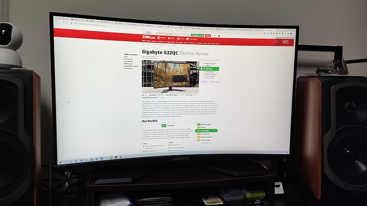 【送修】Gigabyte G32QC - 32吋曲面 FreeSync 165Hz