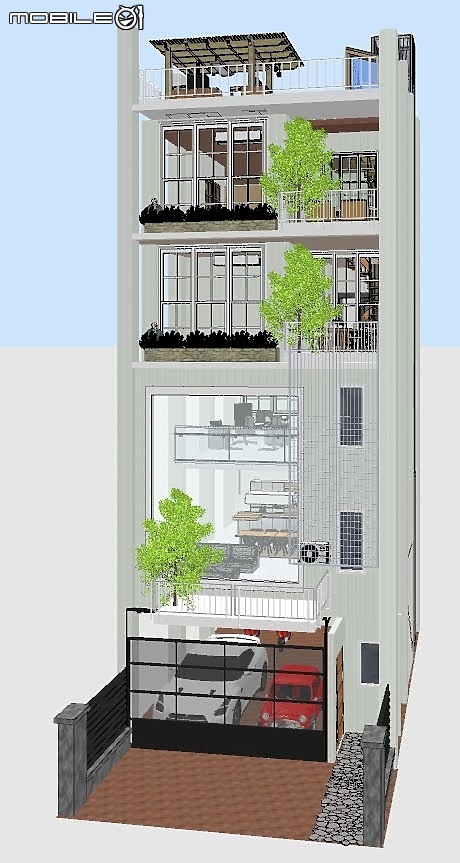 [純分享]自地自建,自己畫空間格局(土地面寬7米深度19.3米)60/210