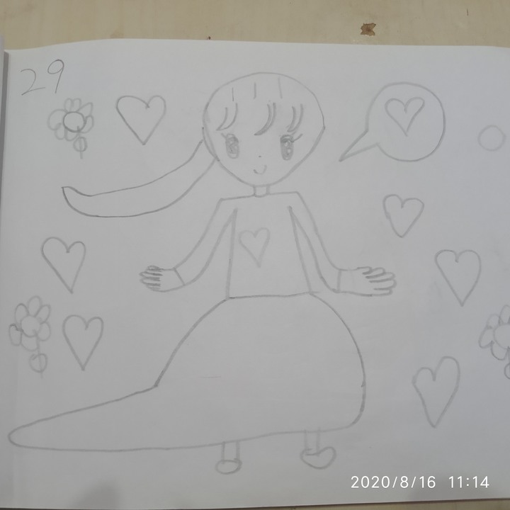 6歲姪女的畫作