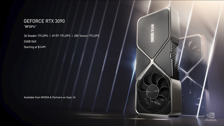 NVIDIA 發表 GeForce RTX 3090/3080/3070 顯示卡|8K 遊戲體驗成真