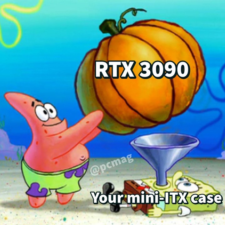 RTX 3090：「把顯示卡插在主機板上，還是把主機板插在顯示卡上？」