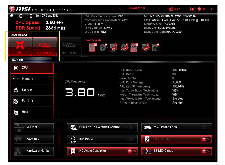 MSI Z490 Tomahawk + 10700k 上 5G 心得