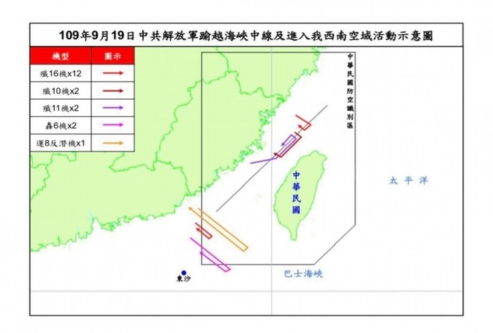 又來了!共軍上午再派「運八」反潛機等19架軍機擾台