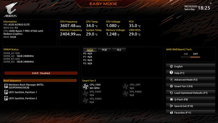 A520 AORUS ELITE 三秒合體 R7 4750G