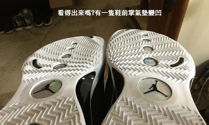 三雙Jordan XXXIV前掌氣墊突然沒氣,第三雙送廠商中_10月廠商換一雙給我但11月初又掛了...