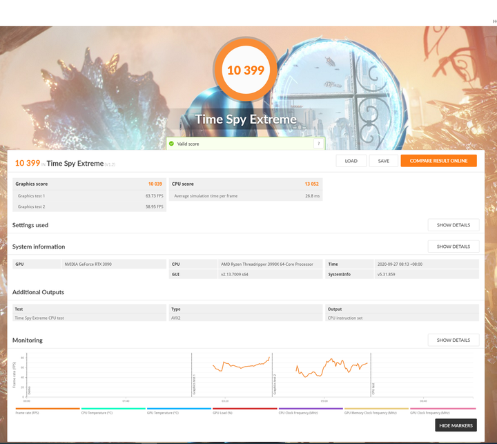 【開箱】EVGA RTX3090 FTW3 ULTRA 在 AMD Ryzen TR 3990X 上的表現