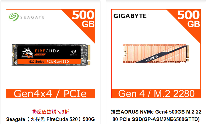 開箱實測 GIGABYTE AORUS NVMe Gen4 SSD 500GB