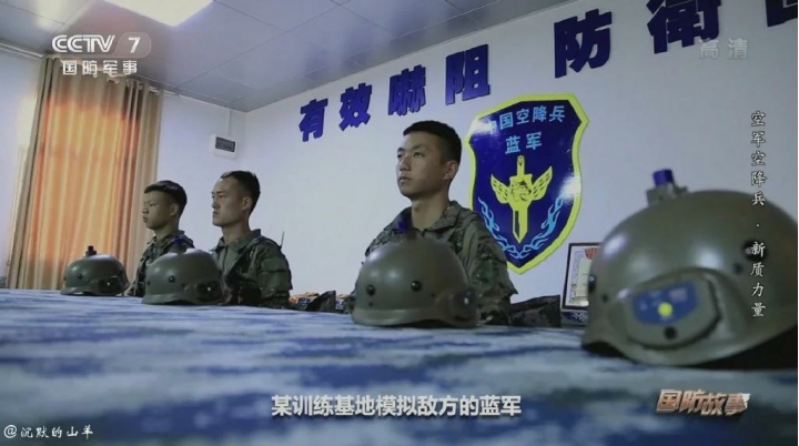 看到了央视7套的蓝军截图，这标语地道吗