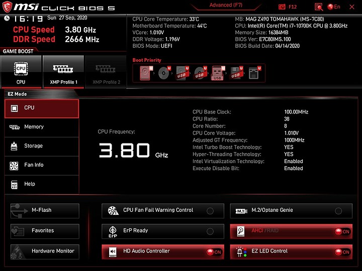 MSI Z490 Tomahawk + 10700k 上 5G 心得