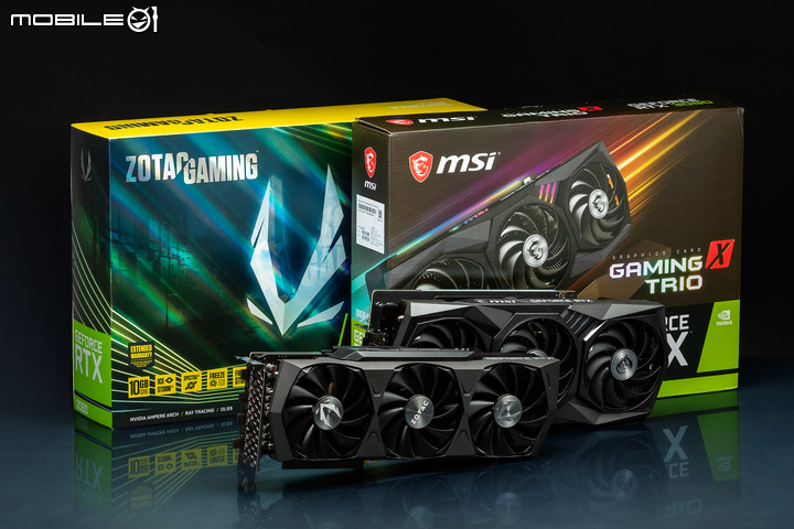 首波市售 RTX 3080 顯卡實測 MSI RTX 3080 GAMING X TRIO 10G 對上 ZOTAC Gaming RTX 3080 TRINITY