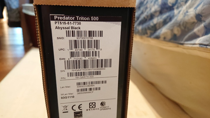 Acer Triton 500 PT515-51-7730 開箱