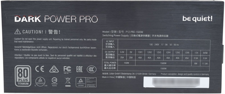 be quiet! DARK POWER PRO 12 1500W鈦金全模組化電源開箱