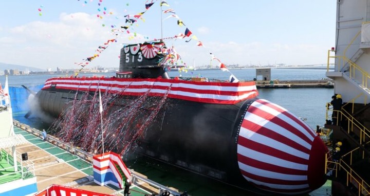 日本新型 (大鯨號) 固態鋰離子電池潛艦下水典禮