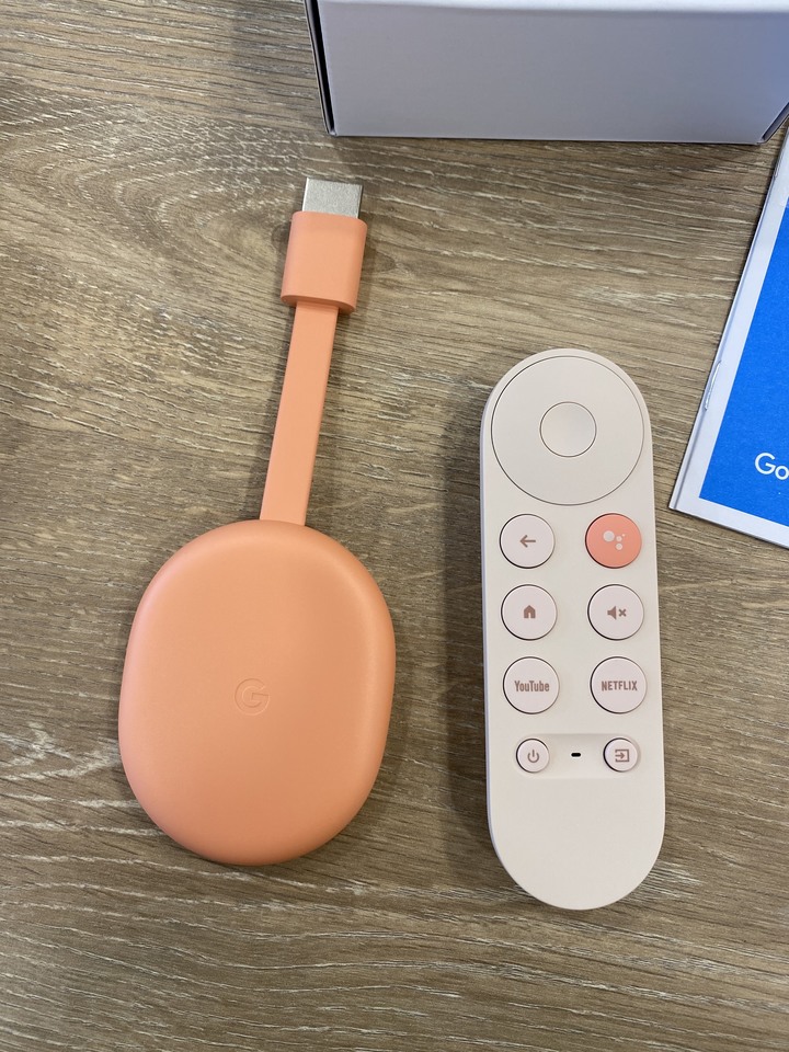 [開箱] Chromecast with Google TV Sunrise 粉色
