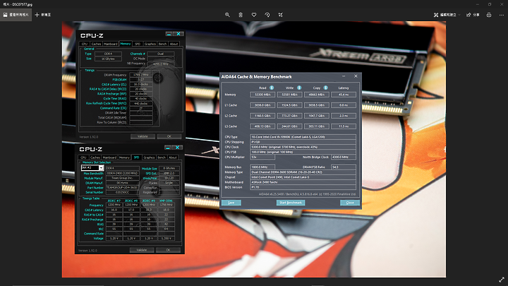 點我看大圖 內斂鏡面、冷光穿透 T-FORCE XTREEM ARGB DDR4 3600 8G*2