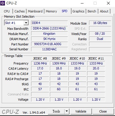 點我看大圖 Kingston DDR4 2666 跑 3600 ?