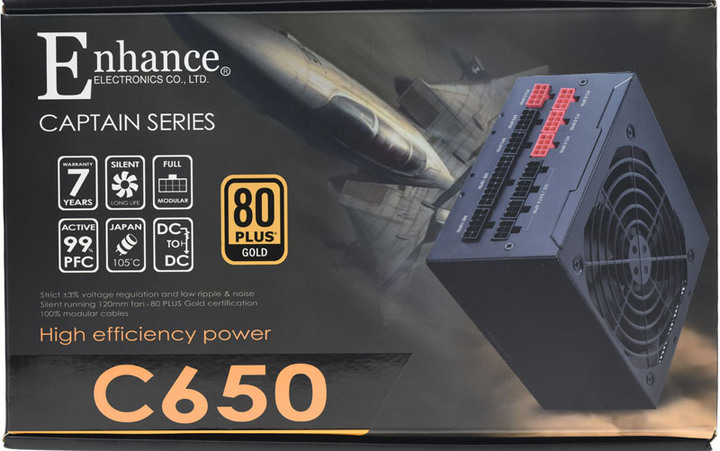 Enhance CAPTAIN C650金牌全模組化電源開箱