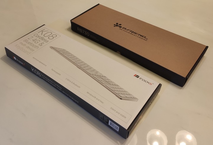 點我看大圖 iRocks K08、B.FRiEND RB730 無線藍牙剪刀腳鍵盤 比較心得