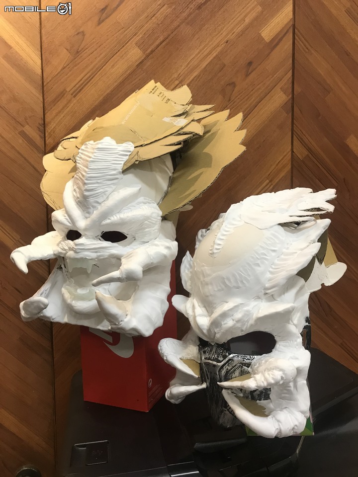 [DIY][萬聖節][面具]臨時趕製手做萬聖節面具"終極戰士及異形" (圖多文少)
