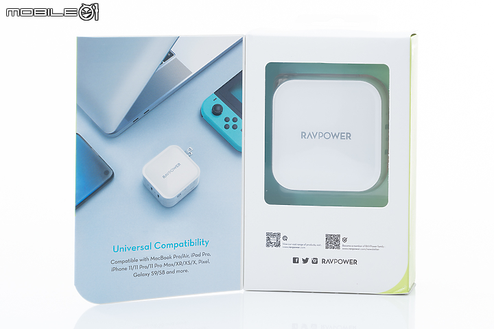 RAVPOWER 氮化鎵 GaN USB-C 充電器測試 輕巧與快充同時滿足！
