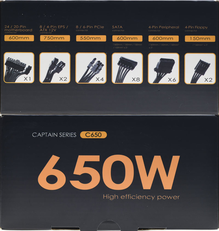 Enhance CAPTAIN C650金牌全模組化電源開箱