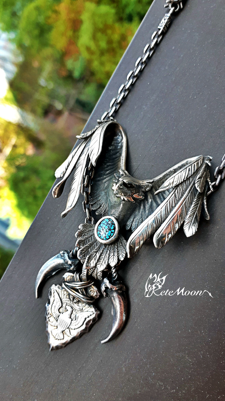 Black Venom Jewelry X Indian&28-Kingman綠松石振翅鷹組合