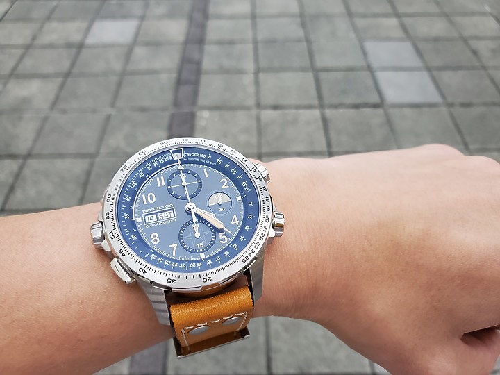 點我看大圖 《是你的跑不掉》Hamilton Khaki Aviation X-Wind Day Date Chronometer 腕錶 (圖多文長)