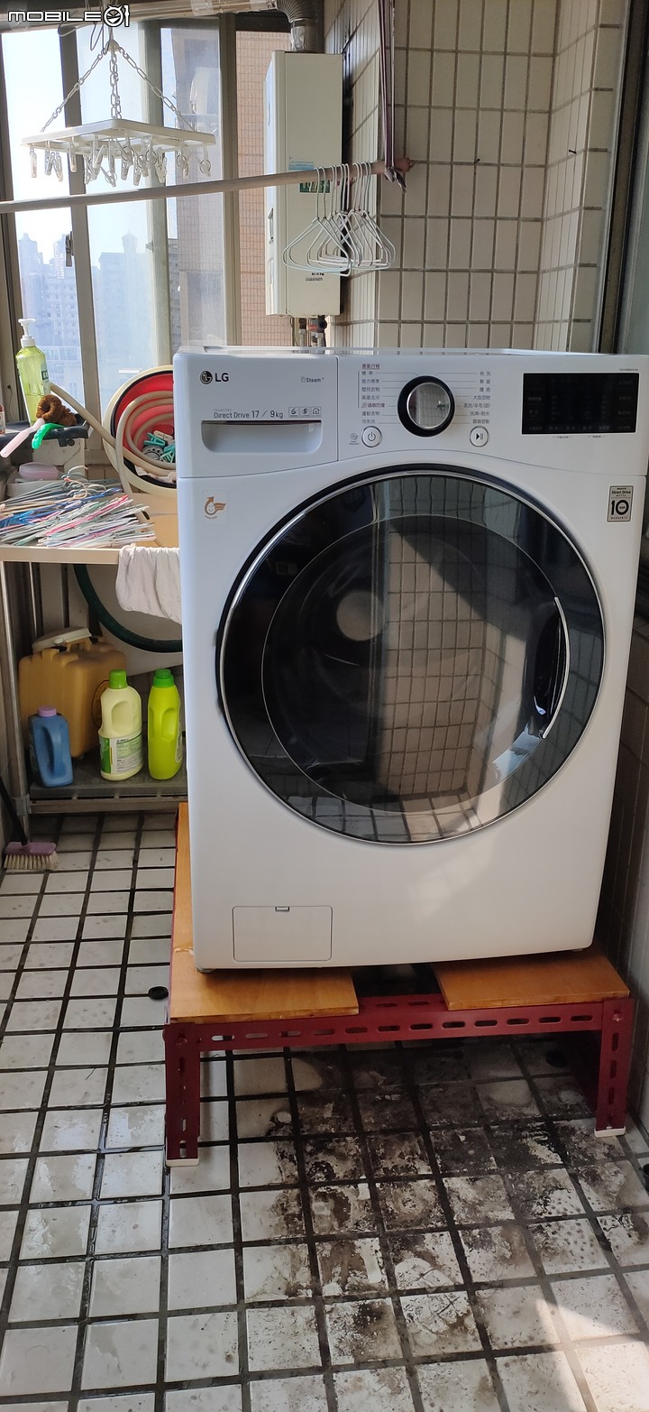 樂金LG滾筒洗衣機型號WD-S17VBD(洗脫烘蒸) 開箱
