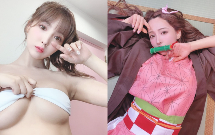 三上悠亞跟風《鬼滅》性感扮彌豆子！