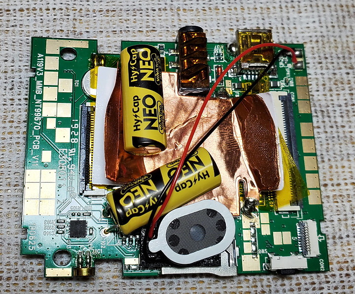 [拆機][更換超級電容] A119 V3 拆機更換超級電容 (Vina TECH 3V 3.3Fx2--> 3V 5Fx2)