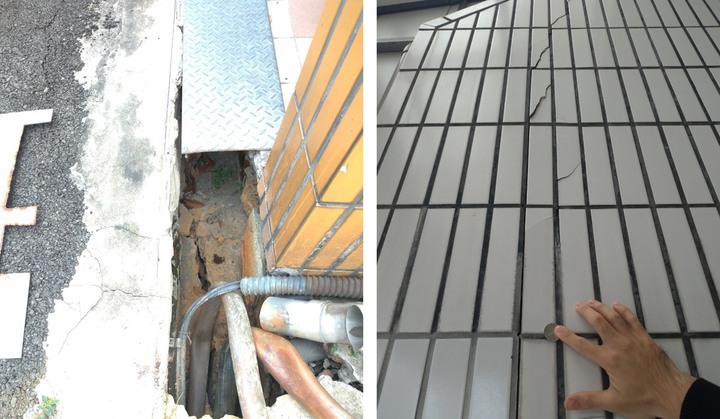 點我看大圖 請教有關建商開挖地基造成鄰房傾斜問題