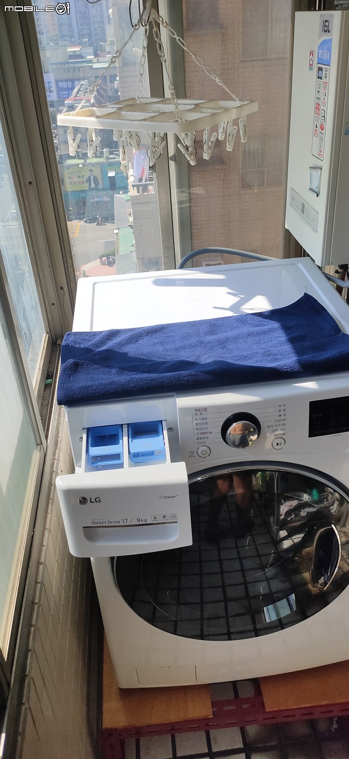 樂金LG滾筒洗衣機型號WD-S17VBD(洗脫烘蒸) 開箱