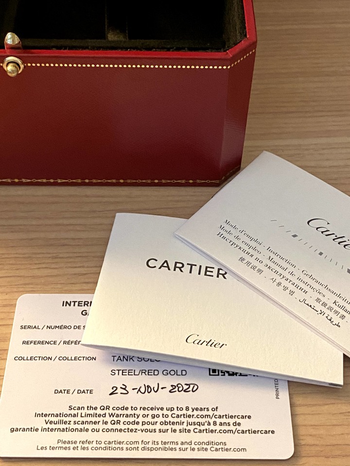 開箱-Cartier Tank Solo 大型玫瑰金購買