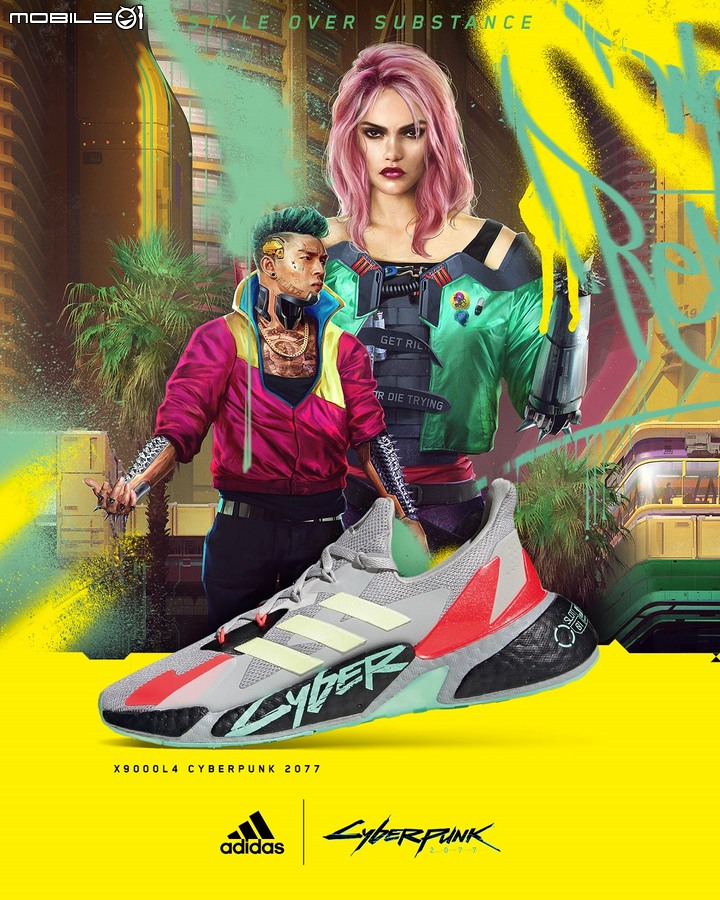 adidas X9000 x《電馭叛客2077》聯名鞋款發售! 強烈的賽博龐克元素與撞色美感!